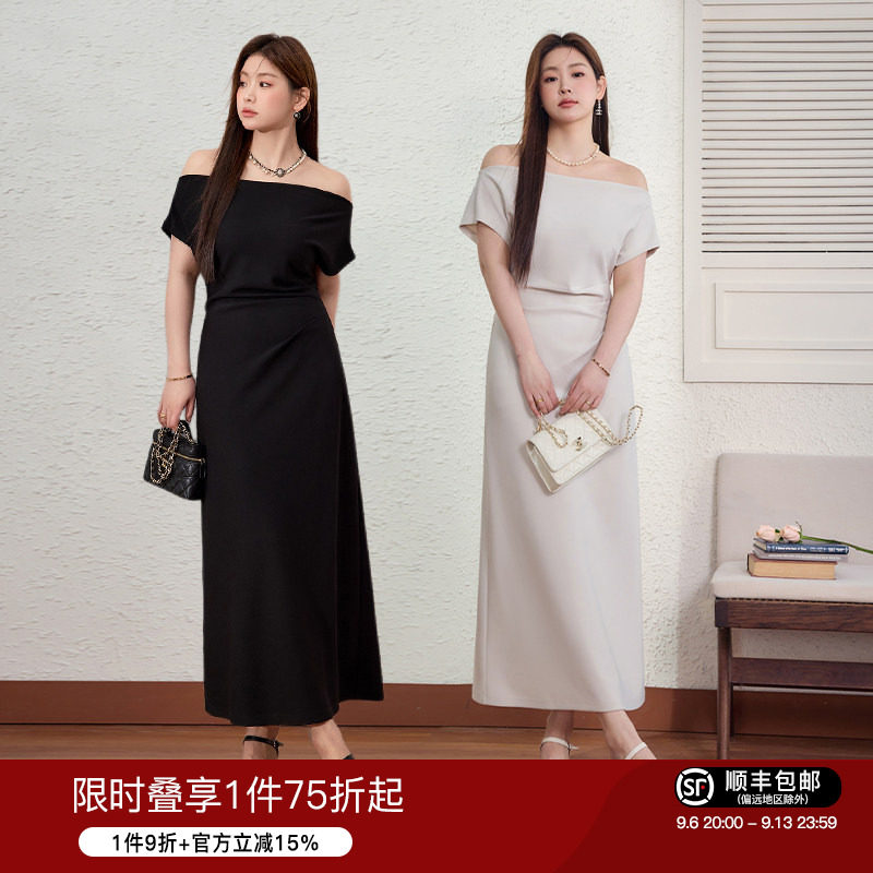 蓝语大码女装气质优雅连衣裙图片
