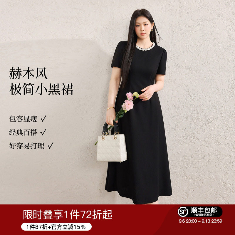 蓝语高级感气质重要场合连衣裙图片