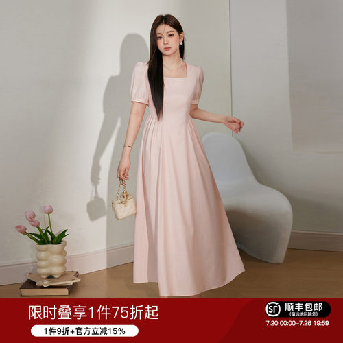 显瘦唯美连衣裙大码女装蓝语