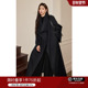 蓝语大码 气质羊毛呢子外套 大衣2025冬季 女装 高级感翻领双面呢长款