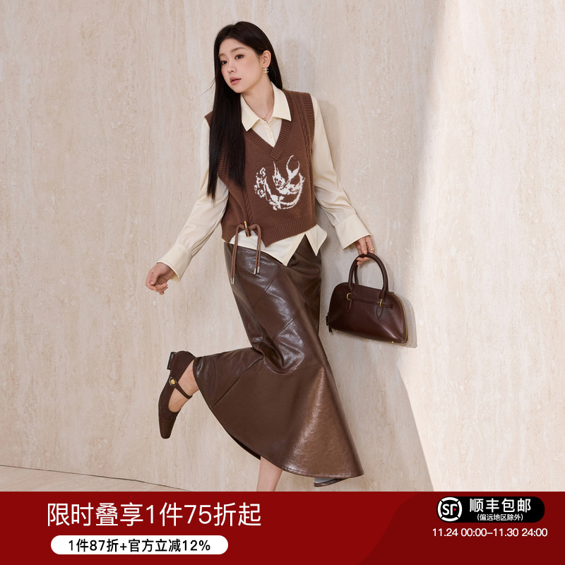 蓝语大码女装气质优雅套装