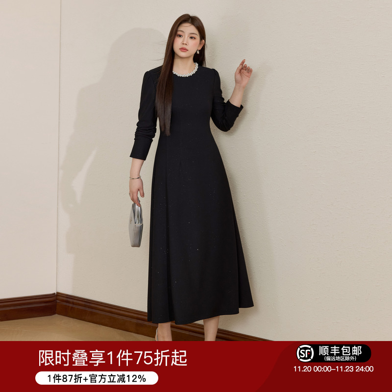 蓝语大码女装气质显瘦连衣裙