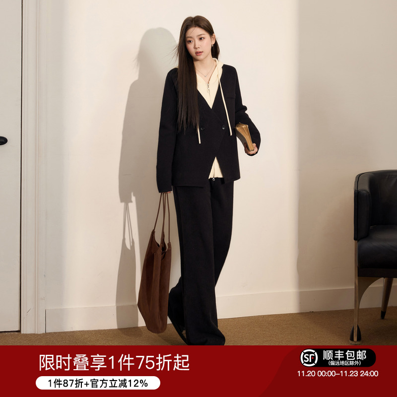 气质优雅套装大码女装蓝语