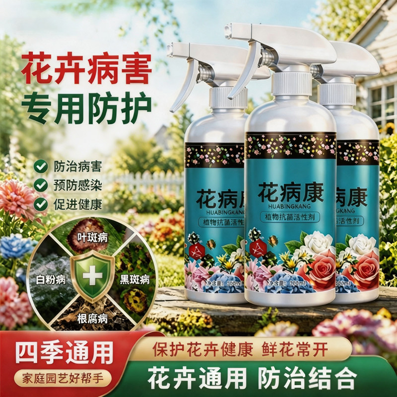 花病康花卉清菌喷雾剂白粉黑斑