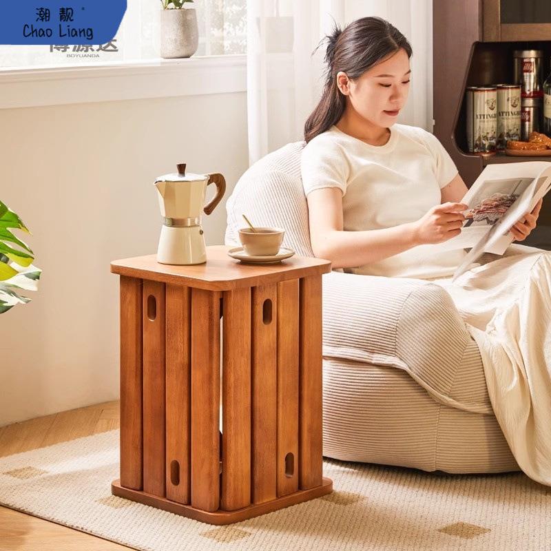 #多功能实木家用方凳子叠叠乐茶几可叠放现代高凳餐桌凳加厚包邮