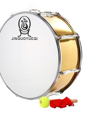 金果乐器黄色双音大军鼓22英寸大队鼓军鼓乐器乐队鼓乐器军鼓