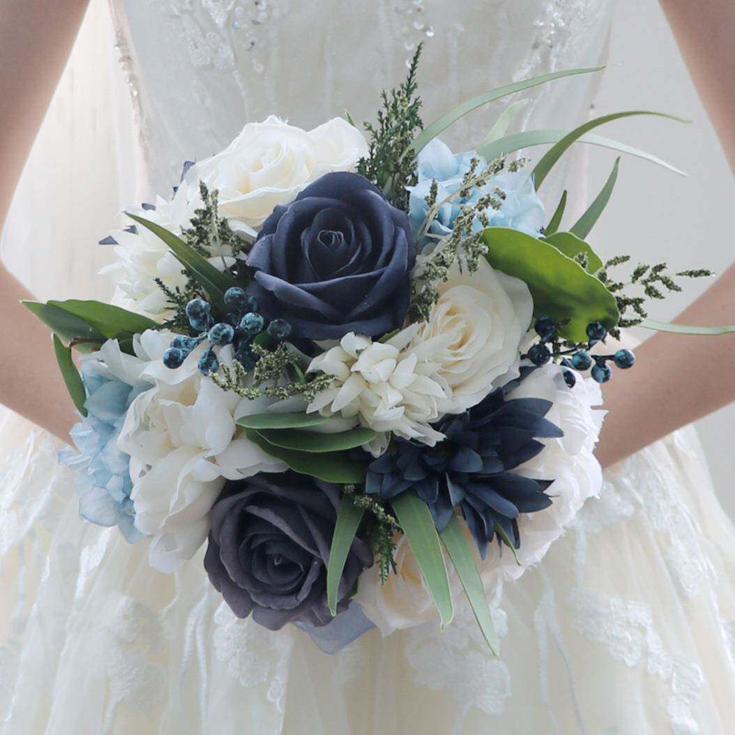 欧式婚礼新娘手捧花结婚仿真花家居装饰花束婚庆影楼拍照道具