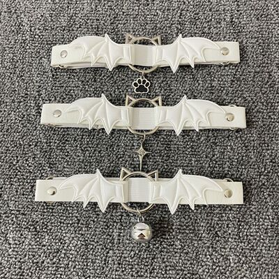 Lolita哥特恶魔翅膀猫爪吊坠皮革腿环腿带女生亚文化jk性感大腿圈