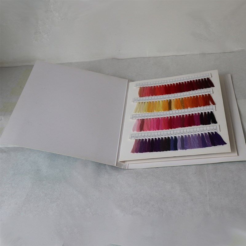 402缝纫线色卡600号色150D涤纶线颜色参考卡