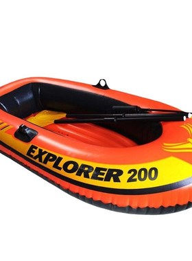 intex 58331探险者二人充气船皮划艇手划船漂流船PVC现货水上