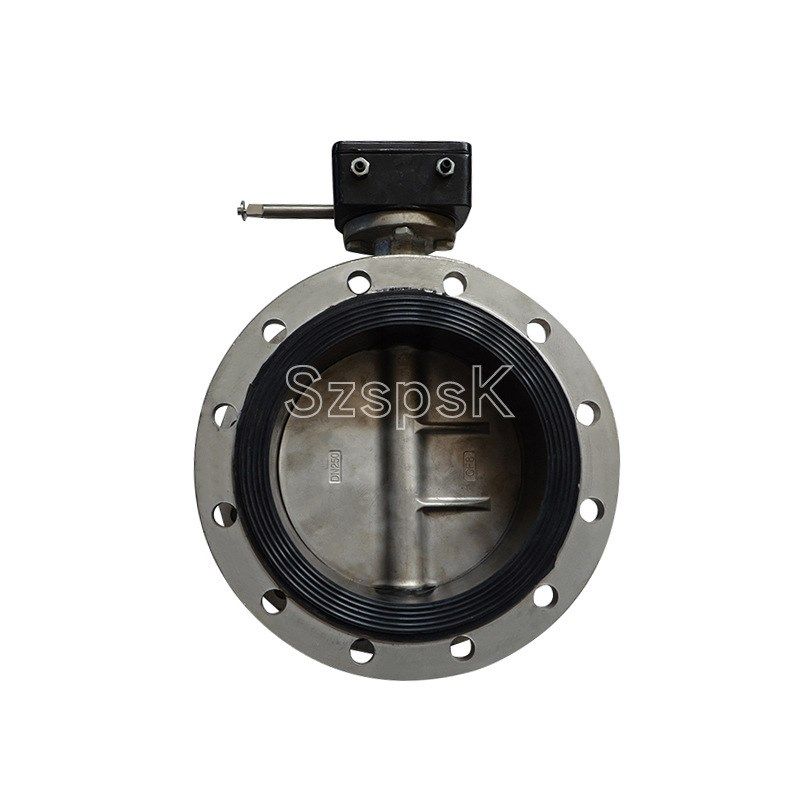 涡轮手动304全不锈钢D341X-10/16P软密封法兰蝶阀DN400 500 600