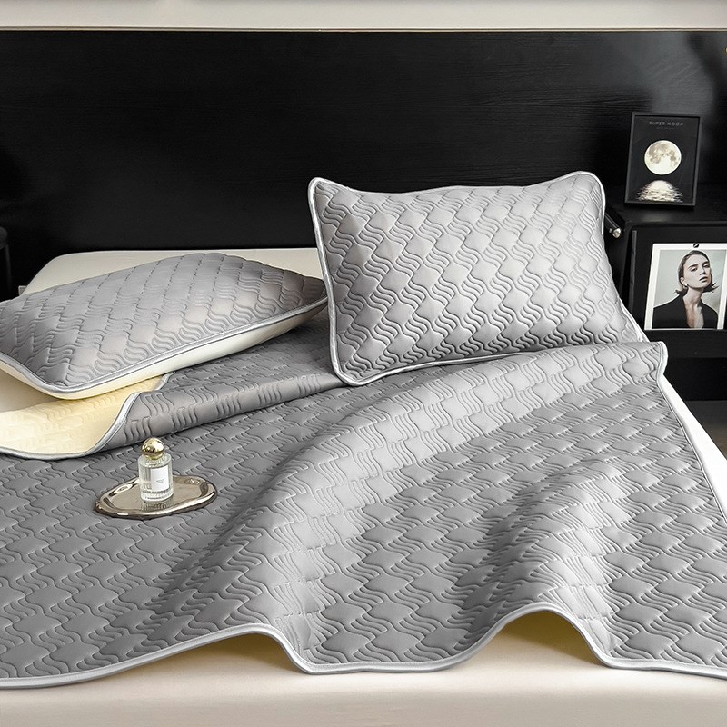 凉感冰丝凉席床垫夏季纯色可水洗透气冷感席子夏天家用纯色凉席子