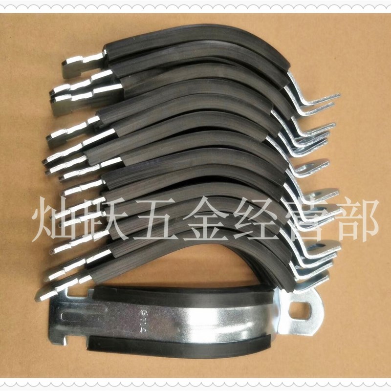 三元乙丙橡胶镀锌p型卡管卡镀锌管电线管管箍大小都有橡胶管卡