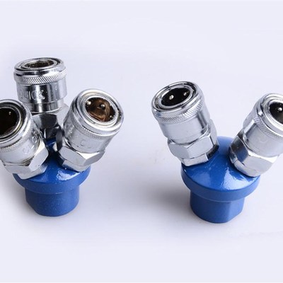 C式多管路气管快速接头 气动快插接头 SMV-2圆二通 SMY-3圆三通