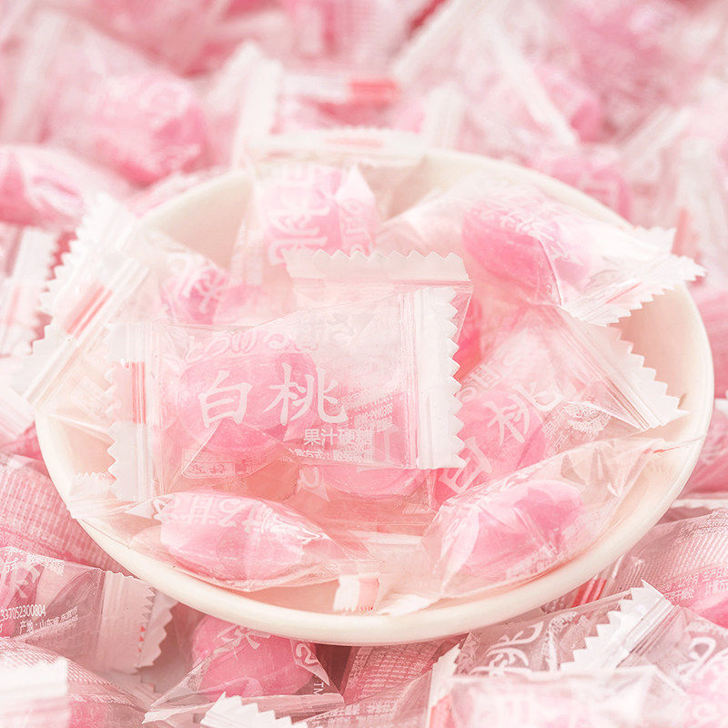 夏目友人白桃水果硬糖小零食糖果批发喜糖婚糖商用门店过新年礼物,零食/坚果/特产,夹心糖果/流质糖果,淘宝优惠券,粉丝福利购,淘宝优惠卷