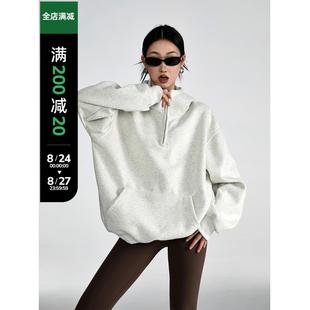 ICH MODE 美式复古重磅连帽卫衣帽衫女潮牌宽松休闲廓形外套上衣