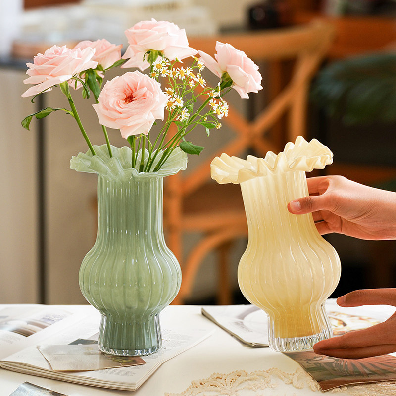 中古芬顿玻璃花瓶法式ins水培插花高级感花器样板间客厅装饰摆件,橡塑材料及制品,塑料盒/塑料箱/塑料柜,淘宝优惠券,粉丝福利购,淘宝优惠卷