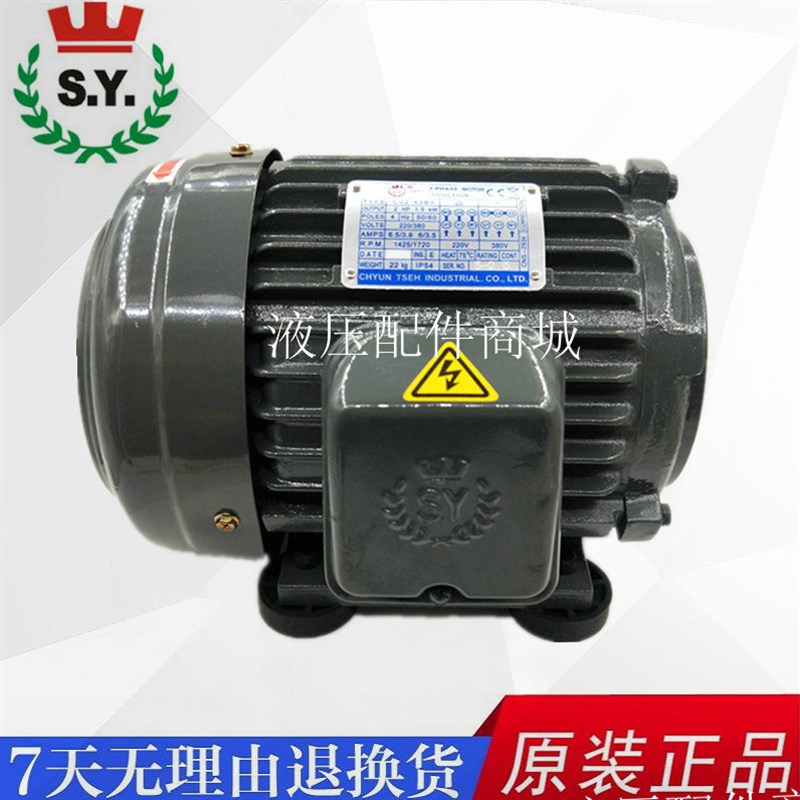 台湾S.Y 电机群策TRADE MARK油泵电机3-PHASE C03-43BO 2.2KW