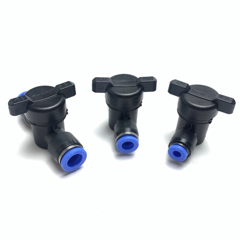 气动球阀 BTC 4/6/8 气路开关阀 直通等径快插接头锌合金锁扣气阀