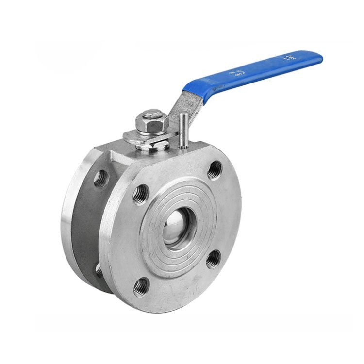304不锈钢法兰意式薄型对夹式球阀Q71F-16P手动蒸汽阀门DN50 100