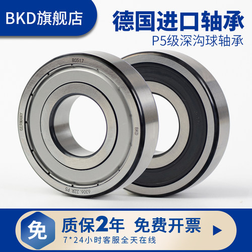 德国BKD进口深沟球高速轴承6207 6300 6200 ZZ RS 静音6206洛轴