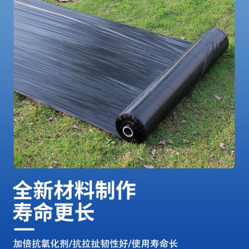适用农用黑色地膜加厚大棚种植除草保温保湿防虫膜新料草莓专用膜