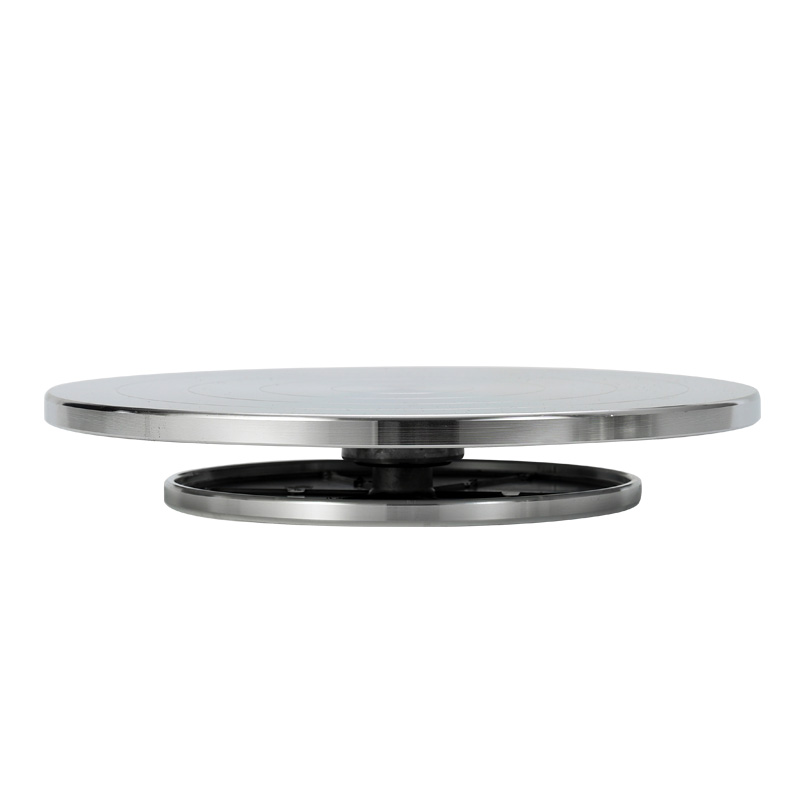 适用雕塑转台泥塑手办模型转盘裱花台蛋糕转盘铝合金陶艺转盘双面