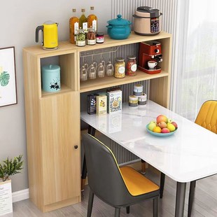 餐桌边置物架餐边l柜夹缝窄柜零食杂物收纳架可桌上扩容整理架