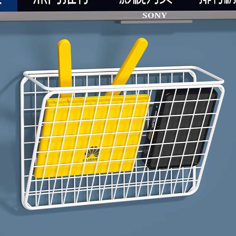 路由器置物架机顶盒收纳盒wifi盒子放置架悬挂支架墙上壁挂式架子