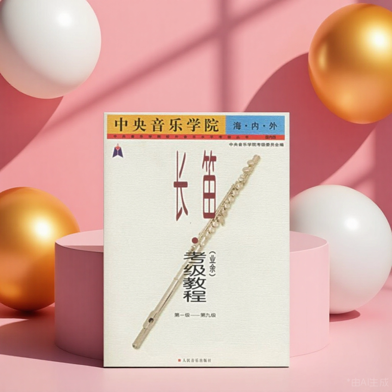 中央音乐学院海内外长笛业余考级教程第1级-第9级中央音乐学院考级委员会人民音乐出版社9787103030639C