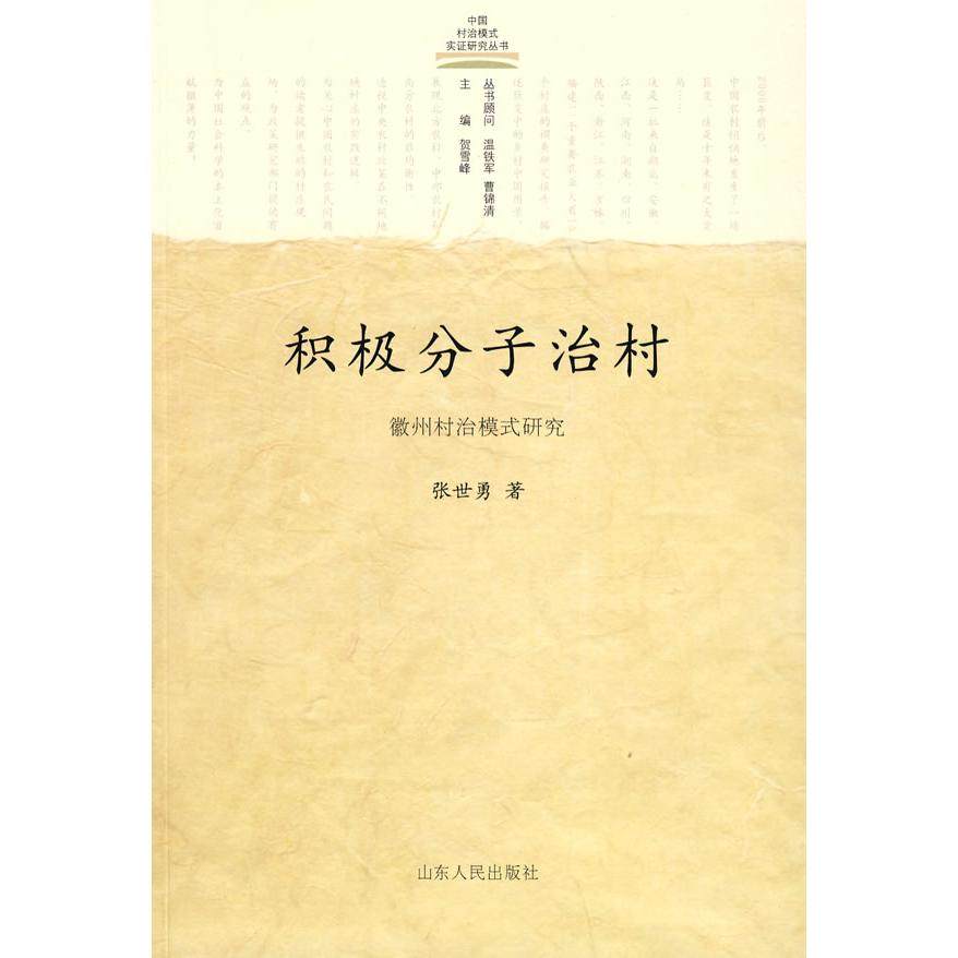 【正版图书】积极分子治村张世勇著政治山东人民出版社