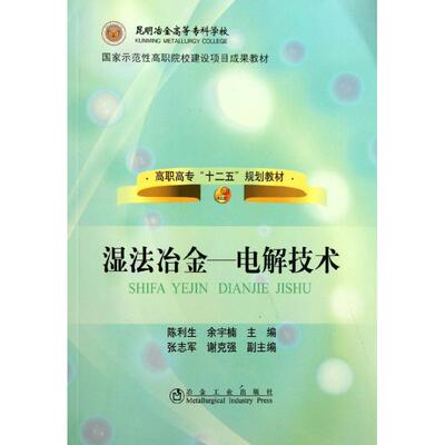 正版书|湿法冶金电解技术陈利生余宇楠编冶金工业出版社9787502454852