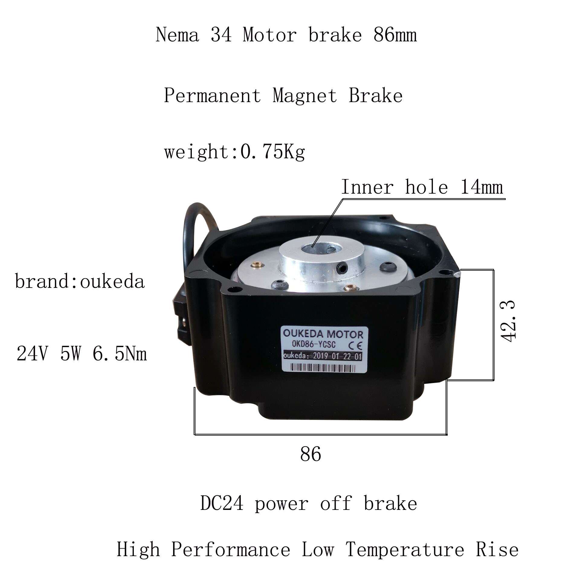 86电机刹车器 86永磁刹车器 86方形刹车器 24v断电刹车器