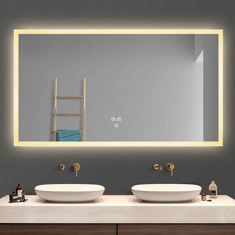 BOLEN伯仑led带灯浴室镜壁挂无框防雾智能卫生间磨砂镜子LED镜子