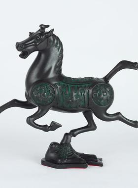 纯黄铜新款马踏飞燕摆件中式家居办公室生肖马铜马装饰送礼工艺品