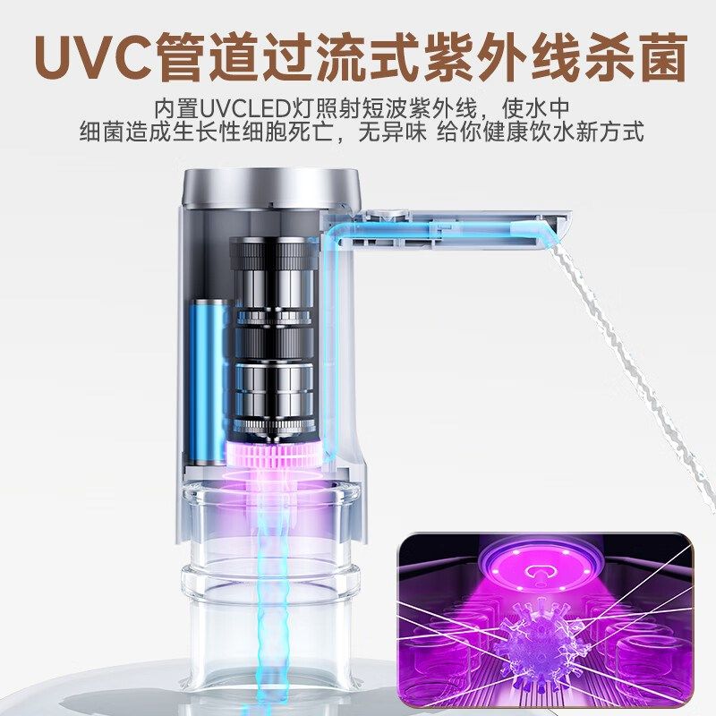 硕馨杀菌电动桶装水抽水器折叠纯净水桶抽水泵饮水机神器全自动款