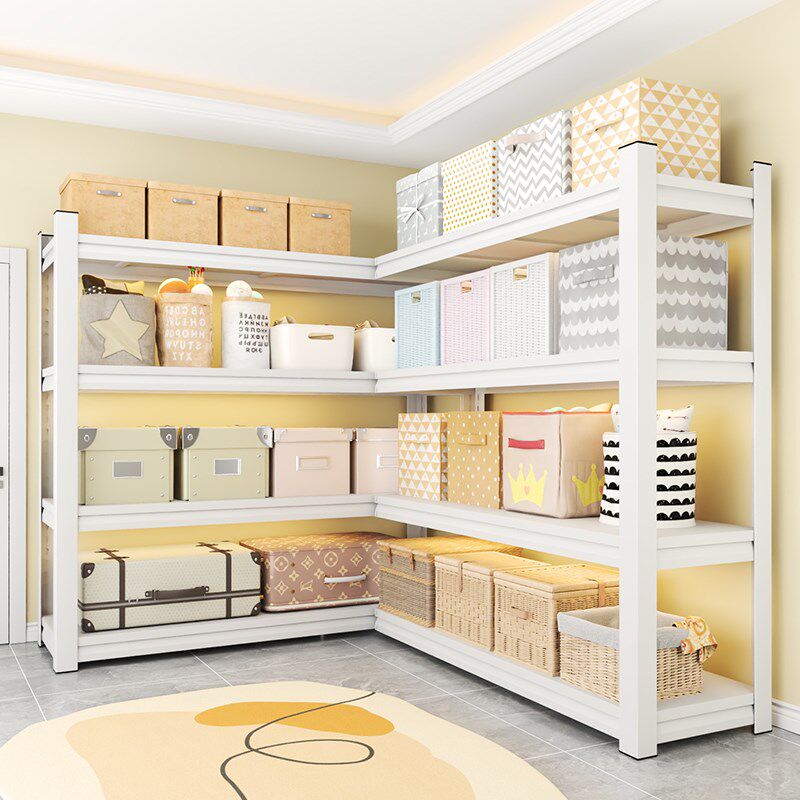 转角L型置物架拐角货架多层阳台杂物架直角收纳架仓库钢制展示架