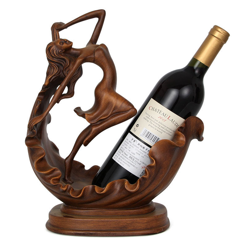 欧式创意美女红酒架摆件客厅酒柜博古架装饰酒瓶收纳葡萄酒托架子,收纳整理,红酒架,淘宝优惠券,粉丝福利购,淘宝优惠卷