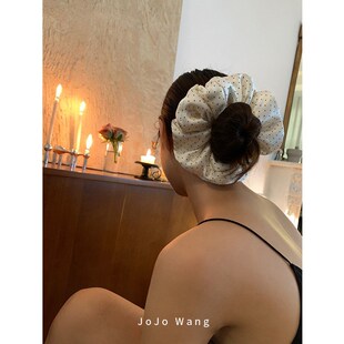 碎花真丝~桑蚕丝枕头发圈章小惠大波浪大肠发圈女扎头发发饰头绳