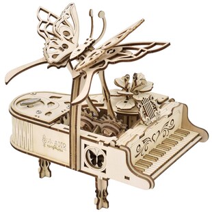 律动钢琴diy手工木质拼装模型高难度积木3d立体拼图玩具木制榫卯