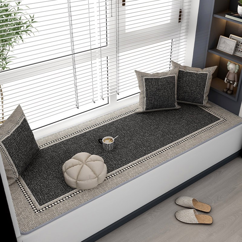 2025新款飘窗垫窗台垫轻奢高级感薄款防滑飘窗毯定制卧室阳台坐垫