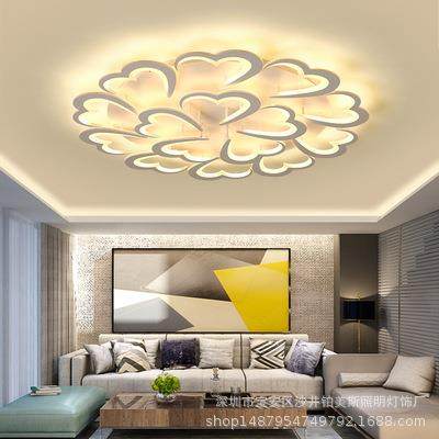 客厅灯简约现代大气家用北欧个性吸顶灯温馨浪漫房间主卧室led灯