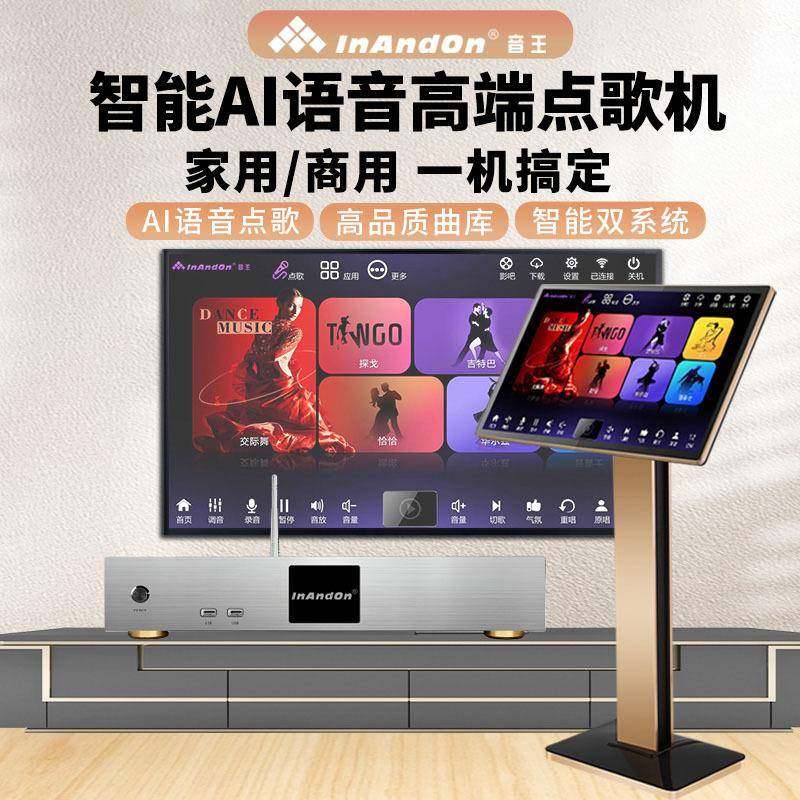InAndOn音王点歌机KV-806家庭KTV卡拉OK专业商用支架分体机套装