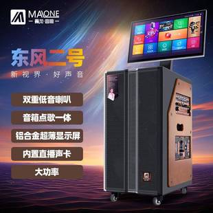 新款曼龙音响广场舞带显示屏大功率一体机卡拉OK户外移动K歌音箱