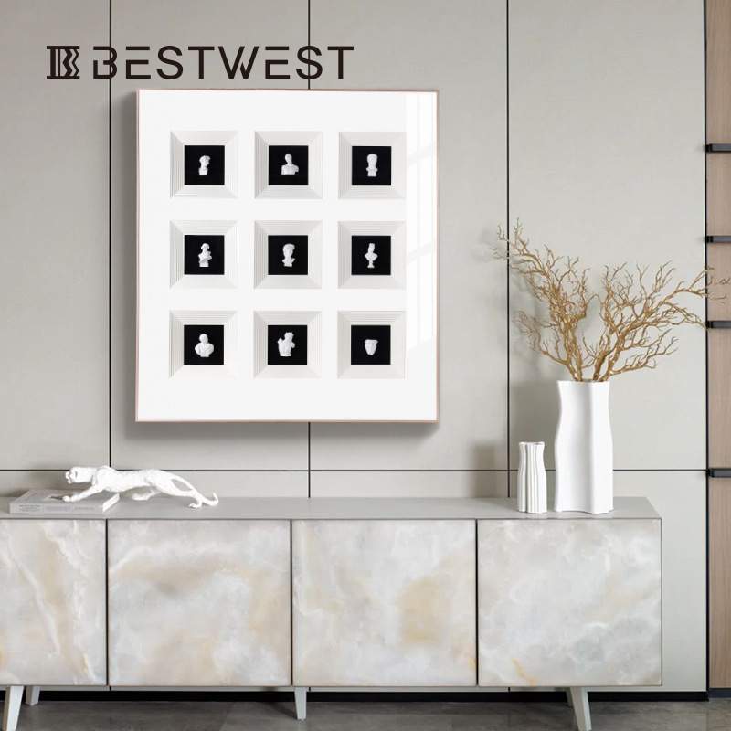 Best west 古希腊人物挂画立体装饰画 玄关走廊客厅沙发背景挂画图片