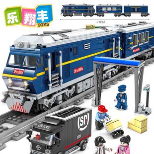 开智98220东风11Z型内燃机电动轨道列车火车模型男孩拼装积木玩具