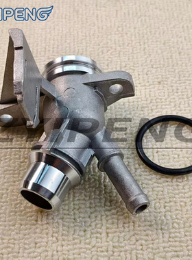 适配奥迪A4LA6LC7Q5缸盖后铝三通连接套管暖风水管三通接头