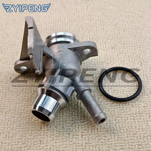 适配奥迪A4LA6LC7Q5缸盖后铝三通连接套管暖风水管三通接头