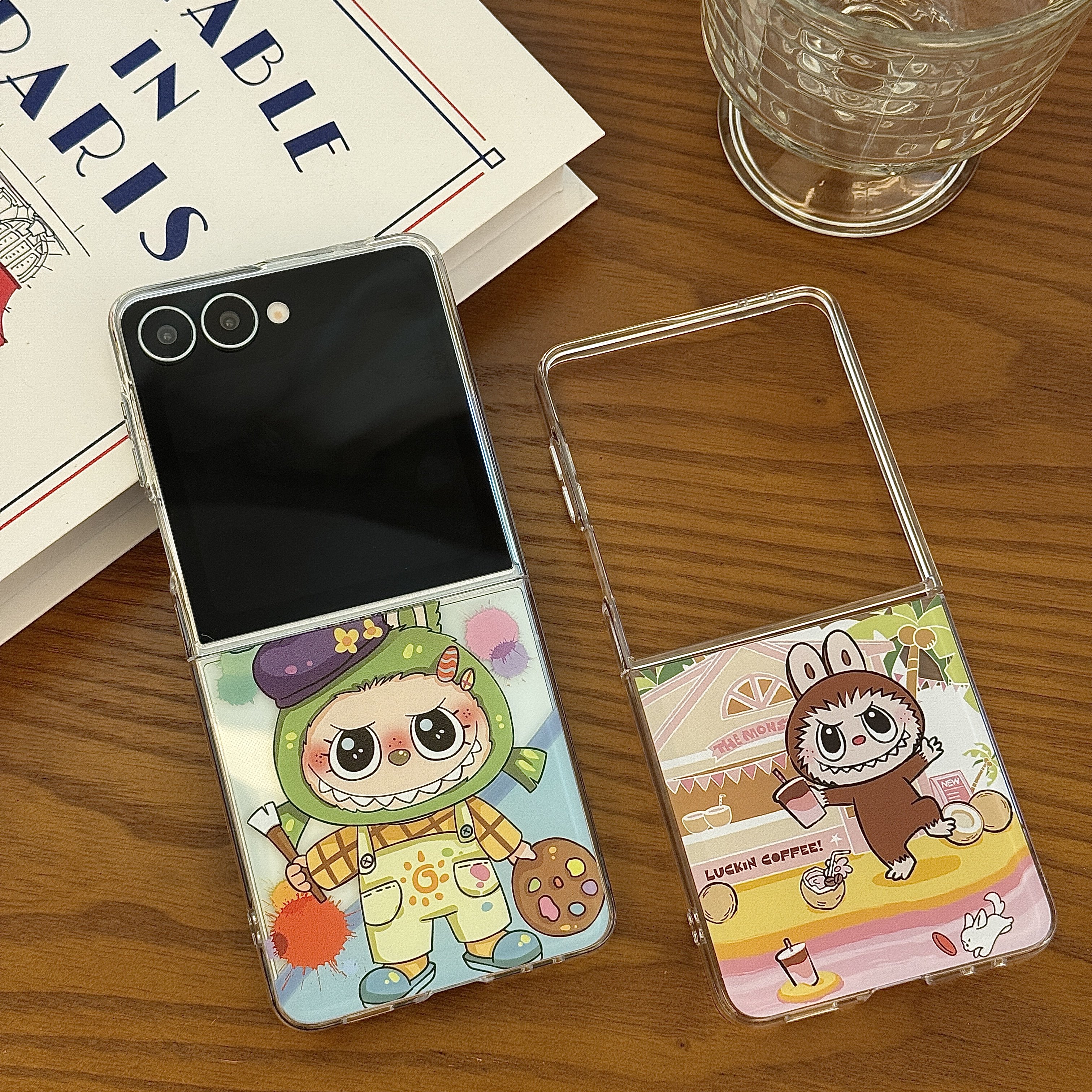 新款可爱拉布布适用新款三星Zflip7手机壳超薄Zflip6保护套透明防指纹Zflip5折叠屏抗氧化防摔