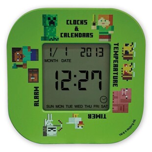 我的世界MC多功能电子钟定时器倒计时儿童初中生闹钟温度计挂钟